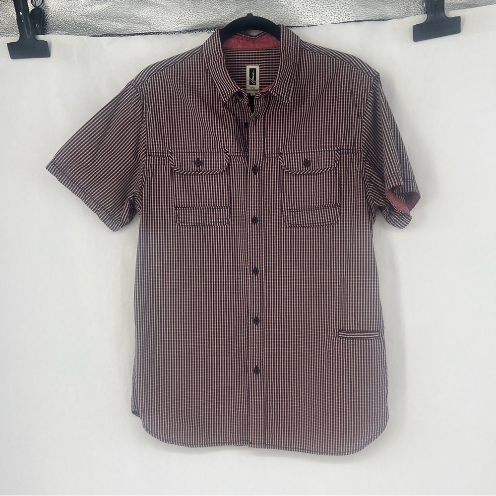 Howe No. 65 Red and White seersucker Men's Shirt